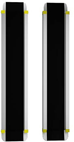 COSTWAY Lot de 2 Rampe Fauteuil Roulant Rampe Télescopique Anti-dérapant en Aluminium avec Longueur Ajustable 3 Niveaux 121,5/183/212,5CM et Charge Maximale 270KG