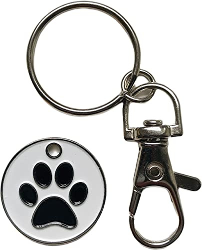 PAC Supplies Global £1 UK Trolley Coin with Keyring - Choose Your Design (Dog Paw)