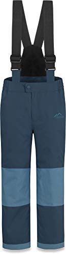 normani Kinder-Skihose mit abnehmbaren Hosenträgern Thermohose Winterhose Schneehose für Junge und Mädchen gefüttert - Wasserdicht: Wassersäule 11000 mm Winddicht Farbe Marine Größe 170-176