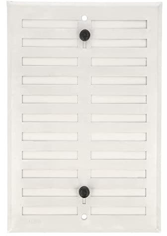 Amig - Rektangulärt aluminiumgaller - Ventilationsgaller för luftutlopp - Perfekt för köks- och badrumstak - Mått: 170 x 200 mm - Färg: Vit
