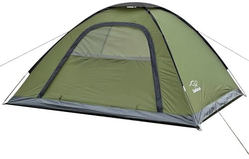 SAFACUS Campingzelt für 3-4 Personen, leicht stabil wasserdicht 4 Mann Kuppelzelt Familienzelt für Camping Reise Trekking Garten Festival