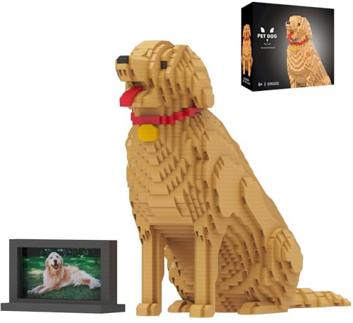 HJPLPXH Ensemble de micro blocs de construction pour chien avec boîte cachée secrète à l'intérieur - Jouet idéal pour les amoureux des chiens, les enfants et les adultes.