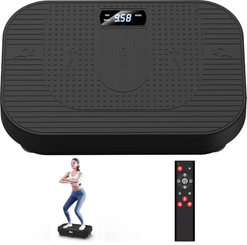 Vibration Plate Exercise Machine, 330LB Full Body Vibrating Plate for Lymphatic Drainage & Weight Management, 200 Speed Vibration Board Workout Platform for Home Fitness