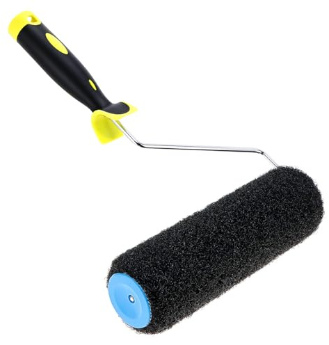 QWORK® Roller for Putty 23 cm (9inch) - Elastic Nylon Fibre & Ergonomic Alloy Steel for Smooth Putty & Plaster Application