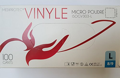Gants Vinyle micro poudré Taille: L