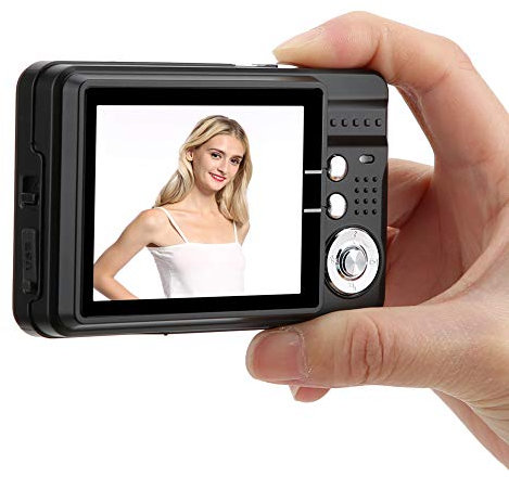 Tonysa 8x Zoom Digital Camera, 2.7in LCD Display 32GB Memory Card Built-in Microphone Mini Digital Camera 8X Zoom Compact Camera for Photography(Black)