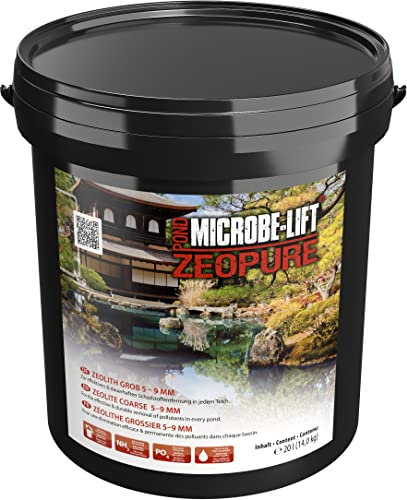 ARKA Pond Zeopure - 14 kg - Média filtrant Naturel à Base de zéolithe pour Le contrôle des algues, Lie Les substances nocives dans Les bassins pour Une Eau Claire.