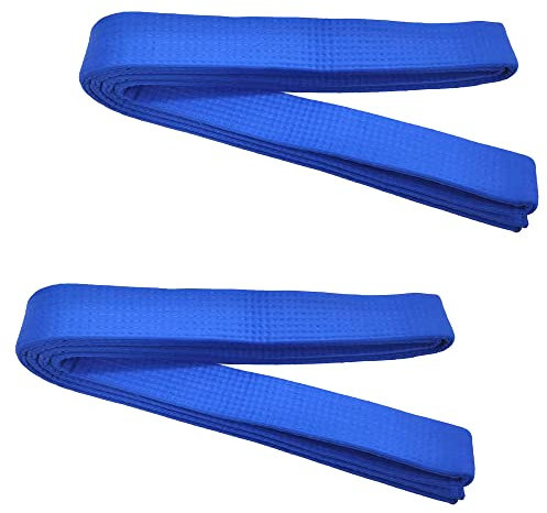 Niuhong 2 Pcs Judo Karate Gürtel Kampfsport Sport Gürtel Taekwondo Belts Professioneller Karate Aikido Belt Dickem Stoff Blaugurt Kinder Erwachsene Kampfsportgürtel Kofun 260cm (Blau)