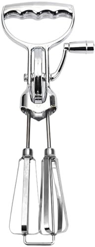 Egg Beaters Hand Crank, Egg Beaters Hand Crank, 12 Inch Manual Hand Mixer, Rotary Egg Mixer with Double Head, Labor-saving Stainless Steel Hand Beater for Home Kitchen