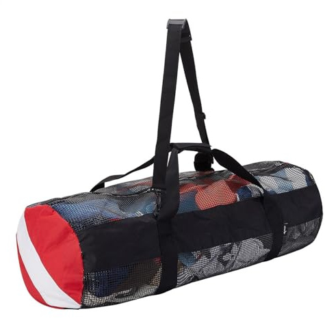 Zaino in rete per immersioni subacquee, borsa per immersioni in rete, borsa per il trasporto, borsa a rete extra large per immersioni, snorkeling, nuoto e campeggio, borsa da spiaggia pieghevole di