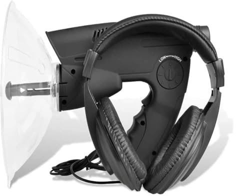 KEuLen Micrófono Direccional Parabólico, Amplificador de Sonido espía biónico, Dispositivo de Escucha de Largo Alcance de hasta 91 m, Aumento de 8X.