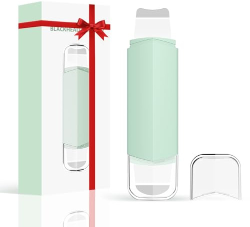 Blackhead Remover Tool Face Scrubber: PETYDOOT Double-Headed Face Spatula Skin Scrubber, Nose Pore Cleaner Blackhead Remover for Facial Deep Cleansing Skin Care Tool for Men & Women (Green)