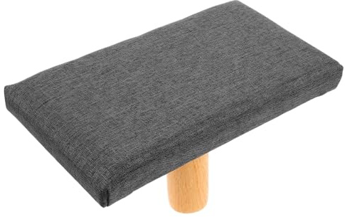 GANAZONO Panca da Meditazione Portatile in Legno con Cuscino Grigio Sgabello Ergonomico per Preghiera e Posizione Stabile per Meditazione e Esercizi di Controllo Sensoriale