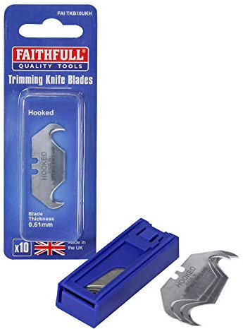 Heavy-Duty Hooked Trimming Knife Blades (Pack 10)