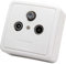 VIVANCO STO AP/UP S1 Antennendose SAT, TV, UKW Aufputz Enddose