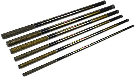 DawnDream Angelrute 2 7M-7,2M. Starke Fiberglas Tragbare Angelrute Hohe Qualität Teleskop-Karpfen Angelrute Power Hand Pole Für Stipprute ( Chocolate , Length : 540 495cm Real Size )