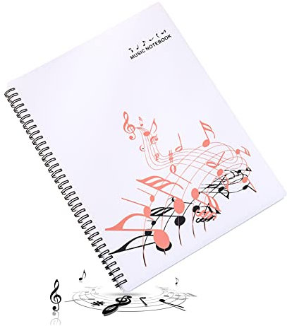 Notenmappe für Musikpartituren beim Abspielen von Papierdokumenten im A4-Format 30 Taschenschlüssel,Notentabellenmappen,Kunststoff-Konzertchormappen für Musiker und Bands Musiknoten