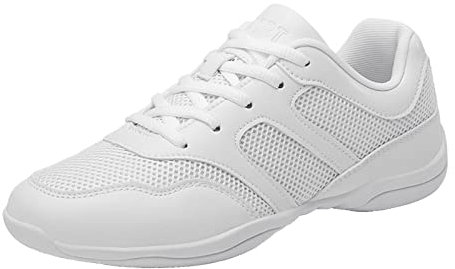 Cheerleading skor, vita, dam, dansneakers, träning, jazz, yoga, dansskor, gymnastik, sportskor för kvinnor, flickor, Vit, 31 EU