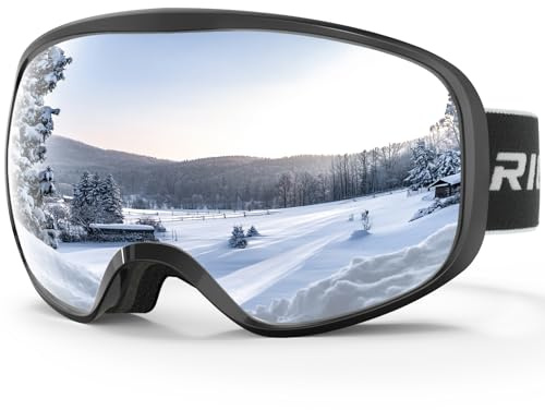 RIOROO Ski Goggles, Skiing Goggles For Snowboard Jet Snow 100% UV Protection, Anti-glare Ski Goggles Dual Lens For Women Men Youth OTG Over Helmet Compatible, Skiing Snowboarding Cycling Motorcycle