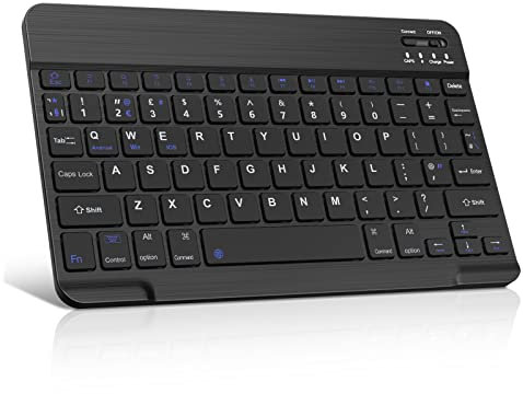 SENGBIRCH Teclado Bluetooth inalámbrico ligero delgado para iOS iPad, iPad Pro, iPad Air, Mac, Android Tablet Samsung Galaxy, Xiaomi Pad 5, Huawei, Lenovo, negro