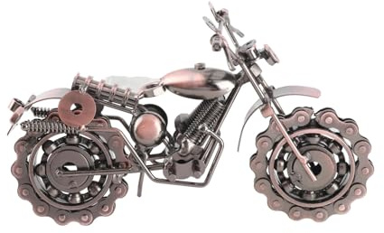 Pongnas Escultura de Juguete Modelo de Motocicleta de Metal Antiguo para Decoración y Artículo de Coleccionista para Niños