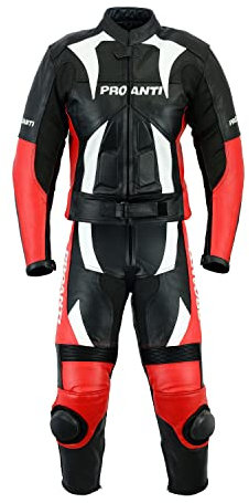 PROANTI Lederkombi Motorrad Leder Kombi Motorradkombi 2 Teiler