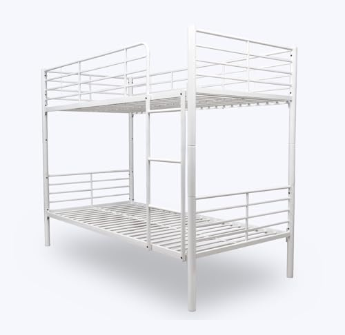 Venprodin | Letto a castello metallico bianco 90 x 190