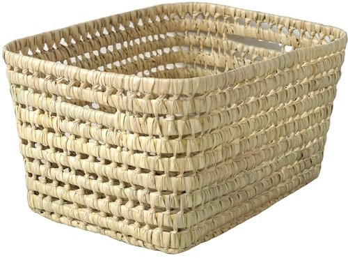 Bohome Living - Panier de Rangement en Osier Rectangulaire Panière à Linge, Fait Main (45cm)