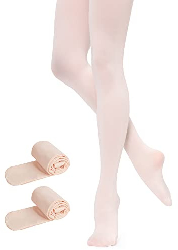 Medias de ballet para niñas y mujeres 90D convertibles, medias de danza suaves con pies y agujeros, L