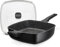 GSW 168434 Brat- und Servierpfanne EASY CLICK Quadura mit Glasdeckel und Gegengriff, Aluminium, schwarz - 28x28cm
