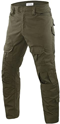 Uugood Pantalones Tácticos Hombre BDU G3 Multicámara Multi-Bolsillos Camuflaje Combat Pantalones Pantalones Militares Uniforme Multicam de Caza Paintball Airsoft Disparo (Verde, S)