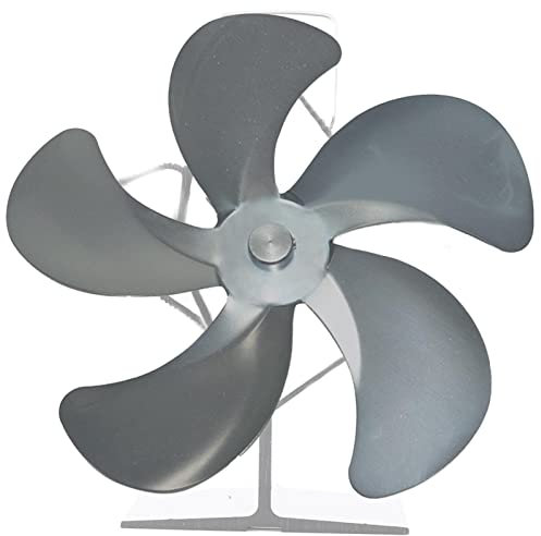 Abonda ventilateur silencieuse à 5 lames pour poêle à bois, ventilateur alimenté par la chaleur, fonctionnement silencieux pour poêle à bois/bûcher/cheminée (lames uniquement)