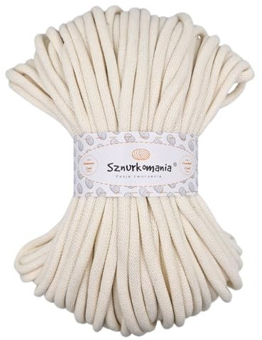 Cordón de algodón 9 mm, 50 m, Muchos Colores, Hilo de macramé, Hilo de algodón, cordón de algodón Trenzado de 9 mm con núcleo, cordón de macramé, cordón de 9 mm