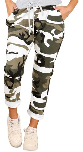 WearAll Women's Floral Print Drawstring Elasticated Trousers Ladies Jogging Bottoms Pants 8-22