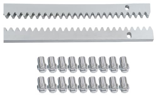 Loobiiny Zahnstange für Schiebetore Zahnstange Stahl für Schiebetore, verzinkt 6 Meter lang Modul 4, 30 x 12 mm Zahnstangen für Schiebetorantrieb Schiebetor