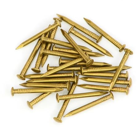 10/100 pezzi diametro dorato 1.2 1.5 2 2.8mm rame puro piccolo mini chiodo a testa tonda for cerniera for mobili tamburo contenitore di gioielli lunghezza = 8-50mm((50pcs)2x20mm)
