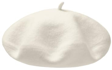 SECRET AROMA Barnmössor för flickor – fransk konstmössa för små flickor, Beige, one size
