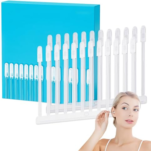 Sticky Ear Wax Removal 48 Reusable Washable Self Sticky Earwax Removal Kit | Professional Silicone Ear Buds Cleaner Set, Soft Comfortable Dry Earwax Remover Tool, for Adults Kids Daily Use