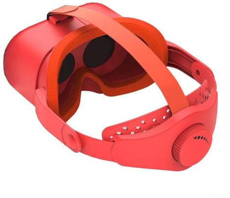 VR-headset för Nintendo Switch, bärbara VR-glasögon med justerbar HD-lins och huvudrem för uppslukande spelupplevelser (orange och blå)