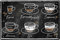 WOGEKA ART Retro Blechschild - Kaffee Sorten - Espresso Cappuccino - witziger Spruch als Geschenk-Idee zum Geburtstag Weihnachten zur Dekoration 20x30 cm Vintage-Design Metall 687