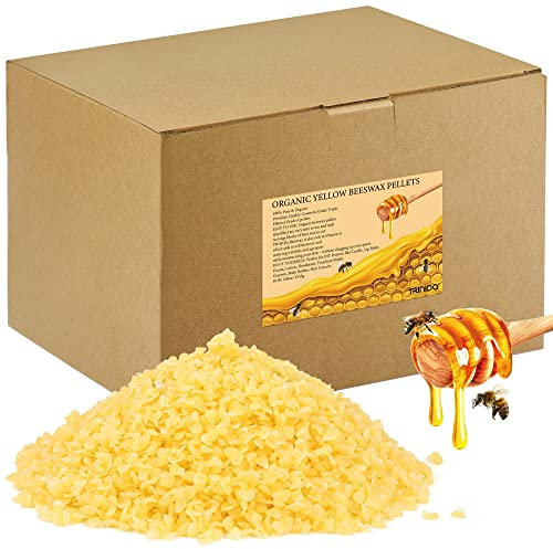 TRINIDa Beeswax Pellets 4.53kg, Yellow Bees Wax for DIY Candles, Beeswax for Candle Making, Skin, Body, Face, and Hair Care, Lotions, DIY Creams, Lip Balm and Soap Making Supplies