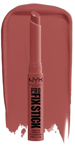 NYX Professional Makeup Correttore Mattone, Corregge le Discromie per Pelli da Medie a Scure, Tenuta fino a 12h, Arricchito con Acido Ialuronico, Pro Fix Stick, Tonalità: Brick Red, 1,6 g