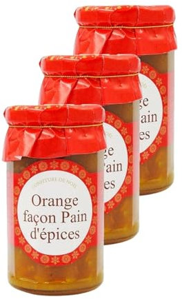 Lot 3x Confiture orange façon pain d'épice - Pot 265g