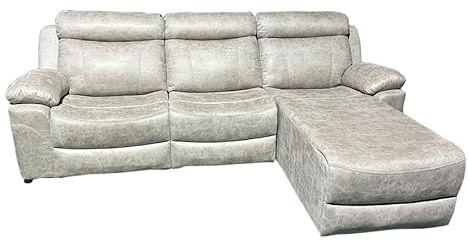 HOGAR24 ES - Sofa Chaiselongue Dcha, Relax, Acabado en Tejido Color Cemento. Medidas: 276 cm (Ancho) x 187 cm (Fondo)