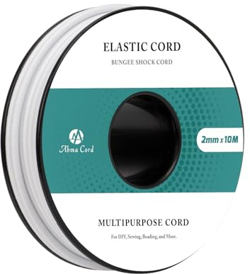 Abma Cord Elastiskt Snöre 2mm x 10m Tråd Elastiskt Band Gummisnöre