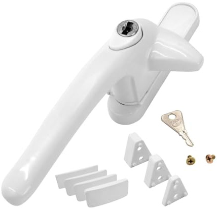Universal Cockspur Window Handle Kit (10 Pack) - Left, White/White