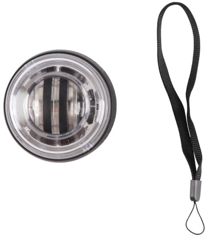 Enwye Schwarzer Power Ball Fitness, selbststartender Grifftrainer, Gyroskop mit bunten Lichtern, Handgelenk-Übungsball für Hand- und Armkrafttraining