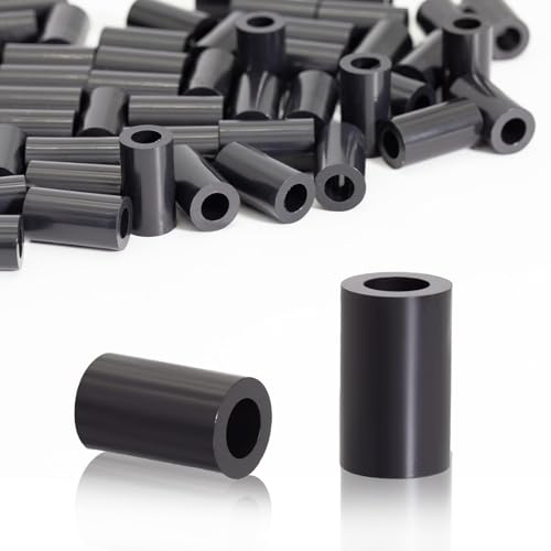 KINETOX 100 Pièces Rondelles d'espacement Rondes en ABS Entretoises Plastique Isolantes Rondelle Plastique M4 pour vis M4 7x15 mm pour Circuit Imprimé | Isolation électrique