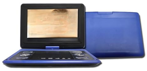 13,9 tums bärbar bil-DVD-spelare VCD CD-spel-TV-spelare USB-roterbar skärm med fjärrkontroll mediaspelare för nybörjare(Blue)
