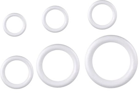 POPETPOP Anelli in Polistirolo 6 Pezzi, 30 CM, Accessori per Composizioni Floreali, Decorazioni per Matrimoni, Corona dell'Avvento, attività Manuali per Ragazzo Ragazza